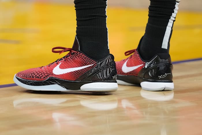 Portland Trail Blazers guard Ben McLemore wears the Nike Kobe 6 Protro 'All-Star'